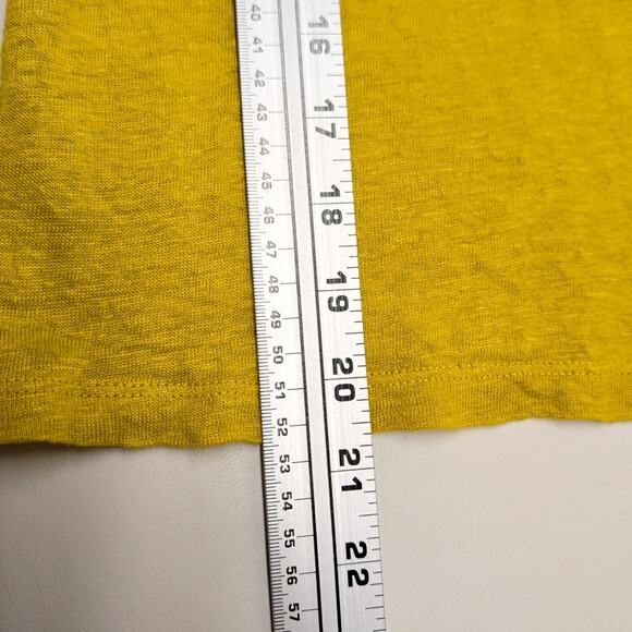 Rachel Zoe 100% Linen Boxy Blouse Yellow Size Large - Picture 6 of 6